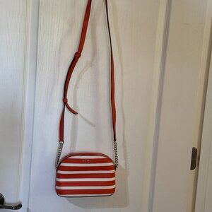 Kate Spade Spencer small dome crossbody orange/gold/white crossbody